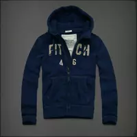 hommes giacca hoodie abercrombie & fitch 2013 classic x-8030 lumiere bleu saphir